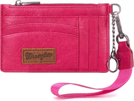 Montana West X Wrangler Credit Card Holder for Women Card & ID Cases Womens Slim Wallet for Cash and Cards Keychain Wallet with Wristlet Strap