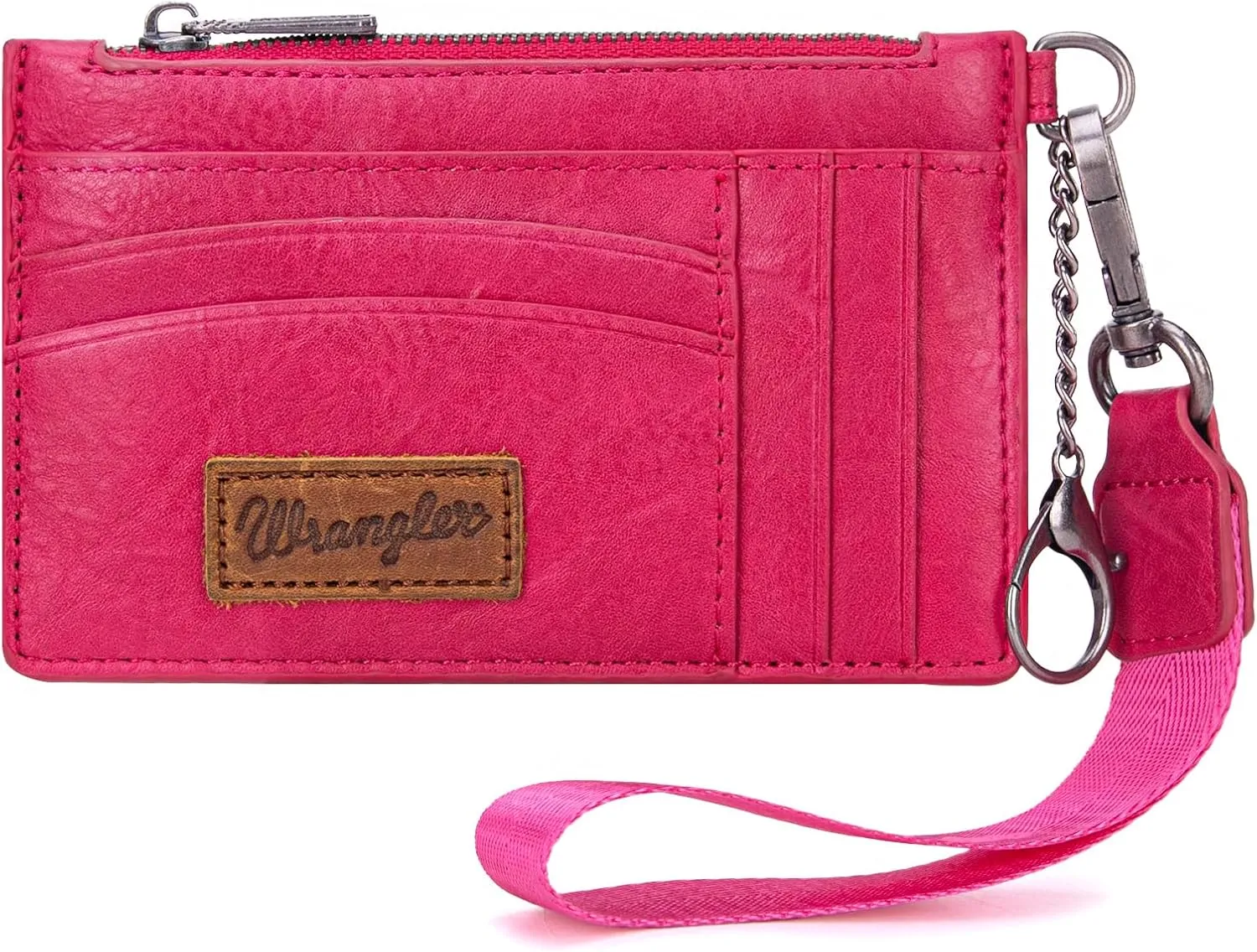 Montana West X Wrangler Credit Card Holder for Women Card & ID Cases Womens Slim Wallet for Cash and Cards Keychain Wallet with Wristlet Strap