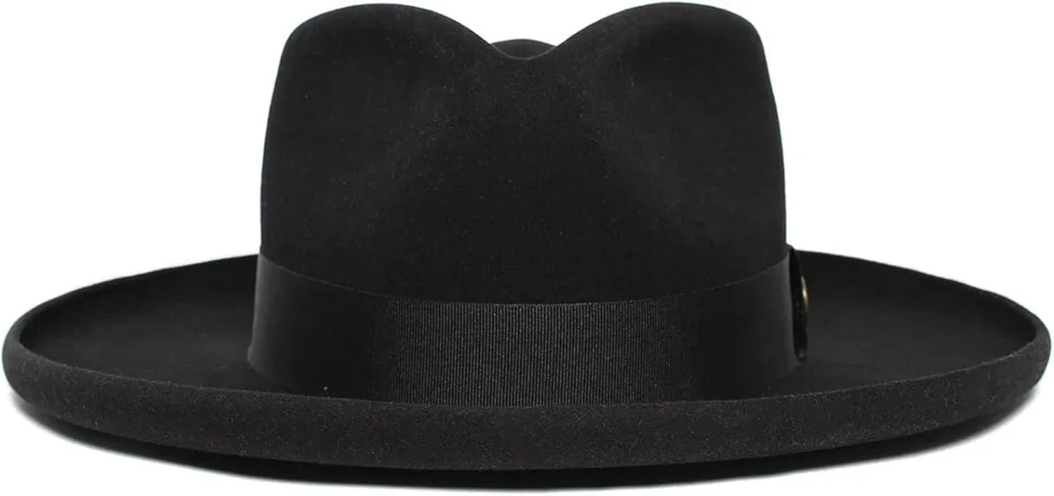 Old-Fashioned Top Hat Western Wide-Brimmed Hat for Women Man Casual Wear Western Fedoras Man Women Unisex Wear