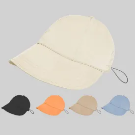 Promotional Summer Sunshade Hat Wide Brim Sun Hat Drawstring Adjustable Foldable Women Men Cap Quick-drying Hats Visors Fisherman Caps