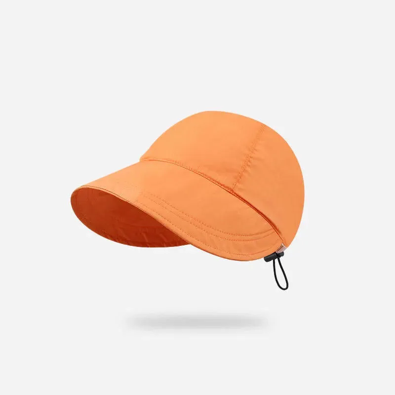 Promotional Summer Sunshade Hat Wide Brim Sun Hat Drawstring Adjustable Foldable Women Men Cap Quick-drying Hats Visors Fisherman Caps