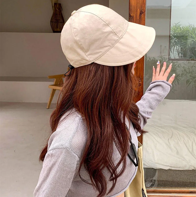 Promotional Summer Sunshade Hat Wide Brim Sun Hat Drawstring Adjustable Foldable Women Men Cap Quick-drying Hats Visors Fisherman Caps