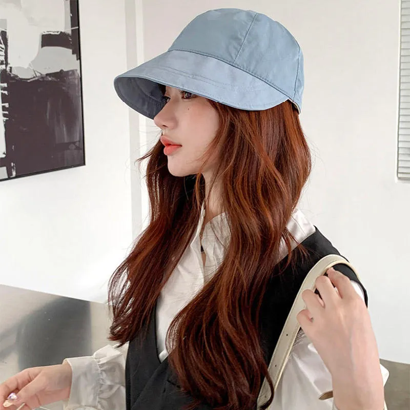 Promotional Summer Sunshade Hat Wide Brim Sun Hat Drawstring Adjustable Foldable Women Men Cap Quick-drying Hats Visors Fisherman Caps