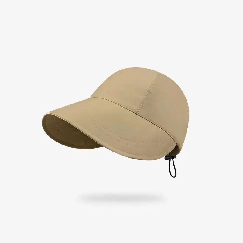 Promotional Summer Sunshade Hat Wide Brim Sun Hat Drawstring Adjustable Foldable Women Men Cap Quick-drying Hats Visors Fisherman Caps
