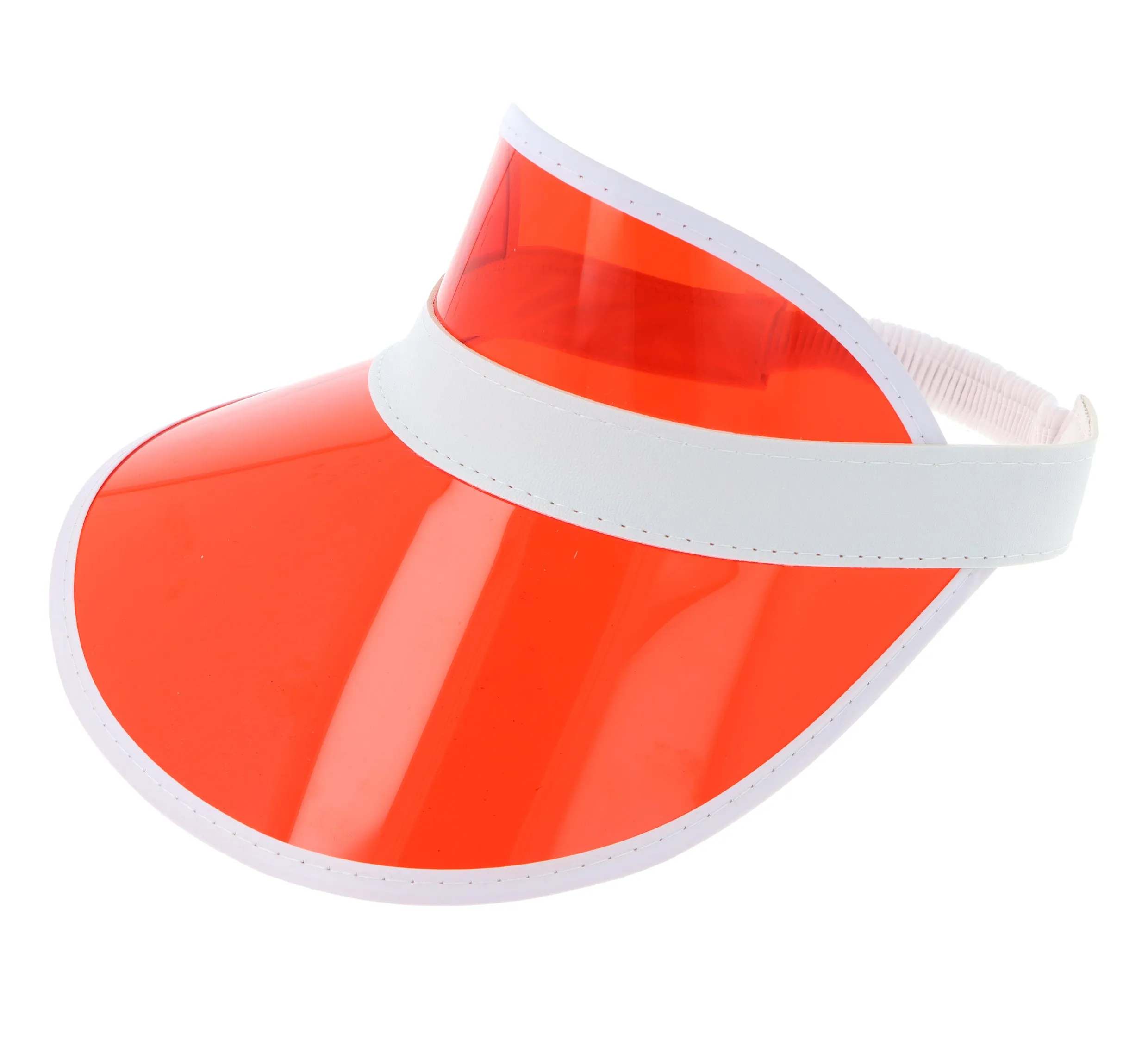 Retro Neon Sun Visor Hat for Golf Tennis Stag Poker Adults 1980’s Fancy Dress Party Cap Hat