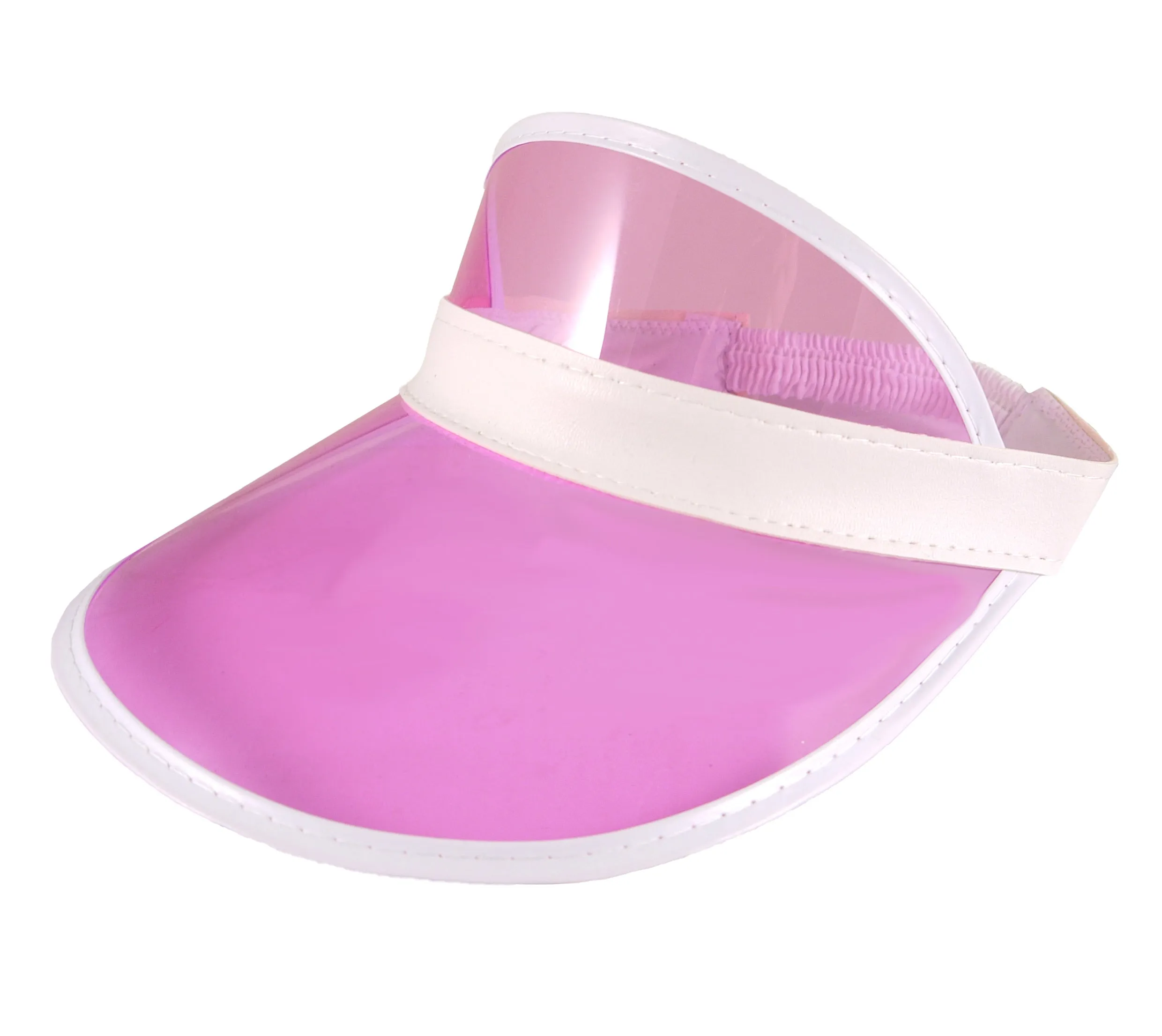 Retro Neon Sun Visor Hat for Golf Tennis Stag Poker Adults 1980’s Fancy Dress Party Cap Hat