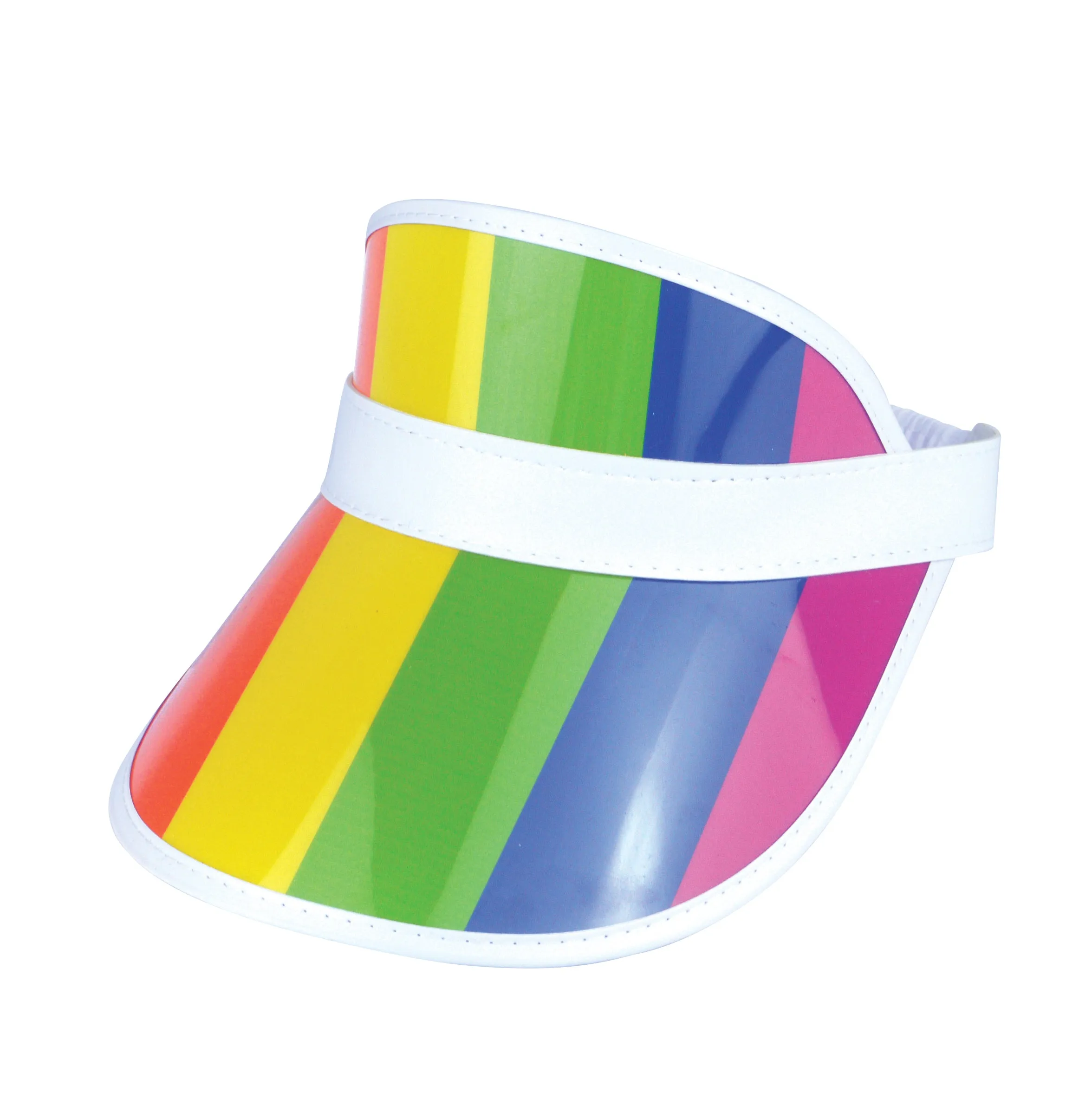 Retro Neon Sun Visor Hat for Golf Tennis Stag Poker Adults 1980’s Fancy Dress Party Cap Hat