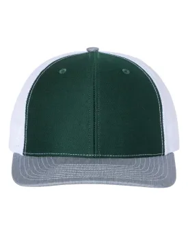 Richardson 112 Trucker Hat - Dark Green / White / Heather Gray