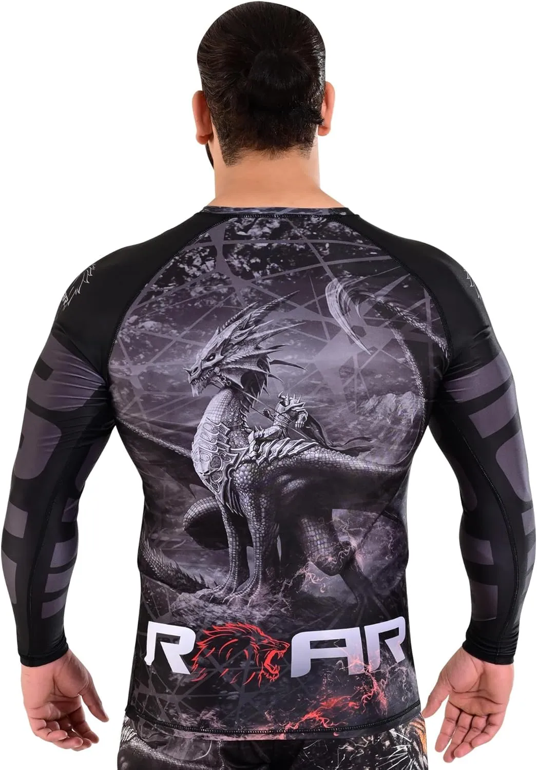 ROAR-INT Rash Guards Swim Shirt, UPF 50  Hiking, Fishing, MMA, Yoga, Athletic, Compression Shirt, Rash Guard for Men
