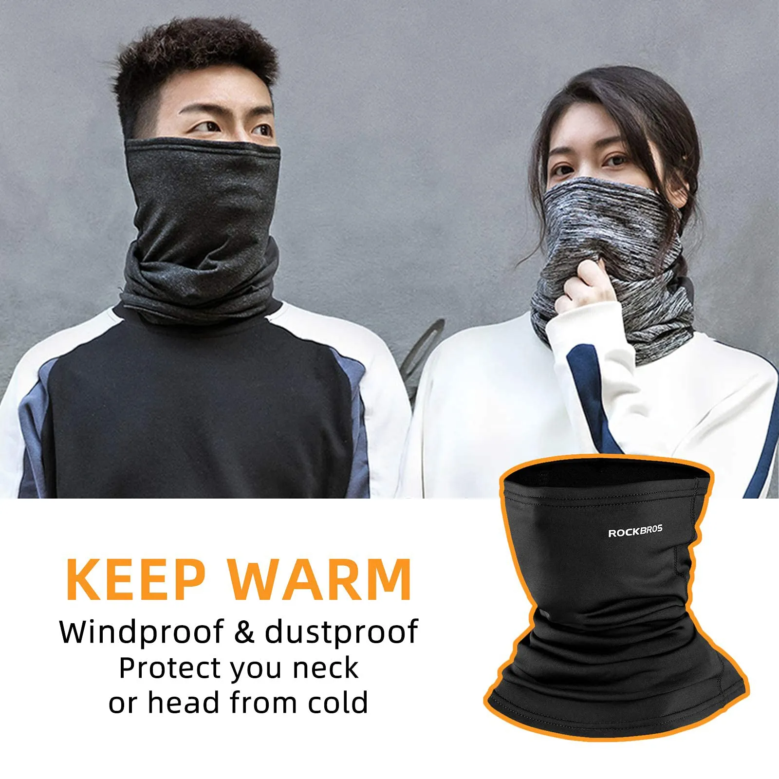 ROCKBROS Balaclava Face Masks Neck Warmer Multifunctional Windproof