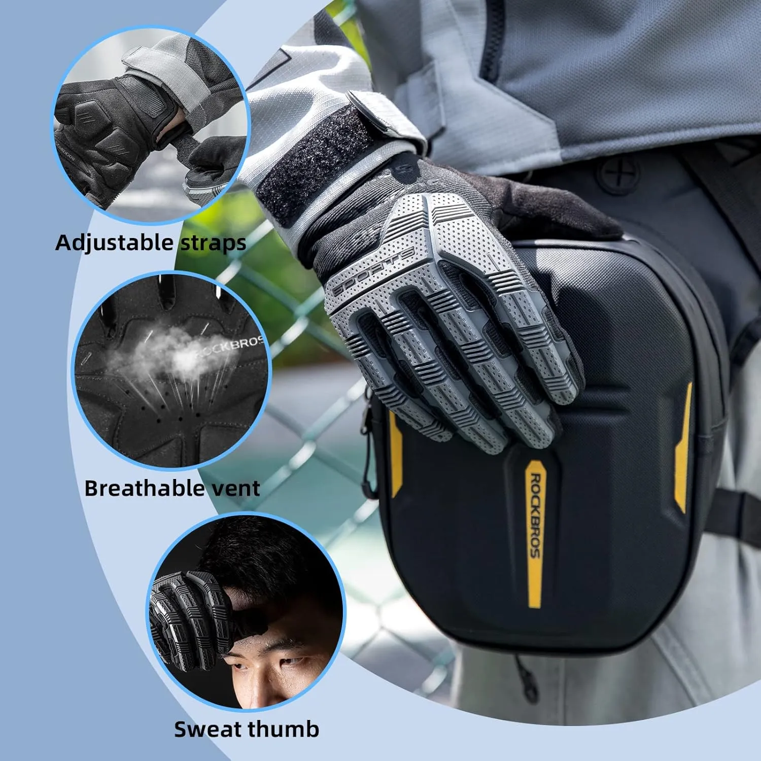 ROCKBROS Mountain Bike Gloves Dirt Bike Gloves