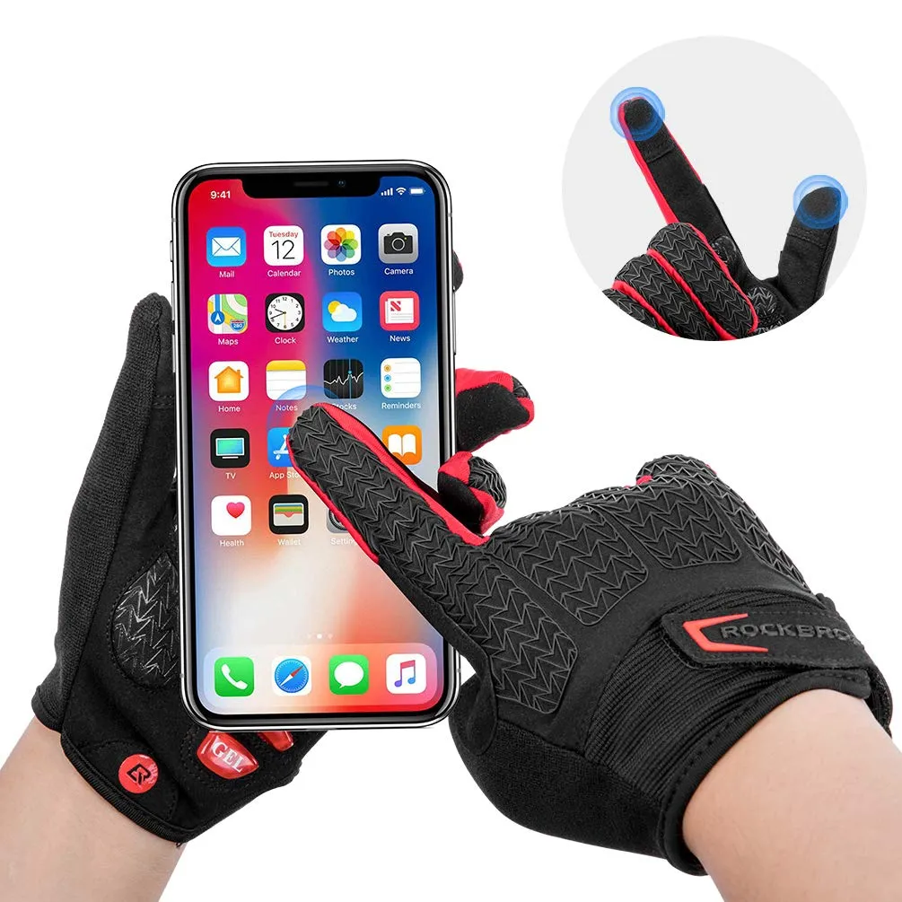ROCKBROS Winter Cycling Windproof Anti-Slip Thermal Bike Gloves for Cycling,Biking,Running
