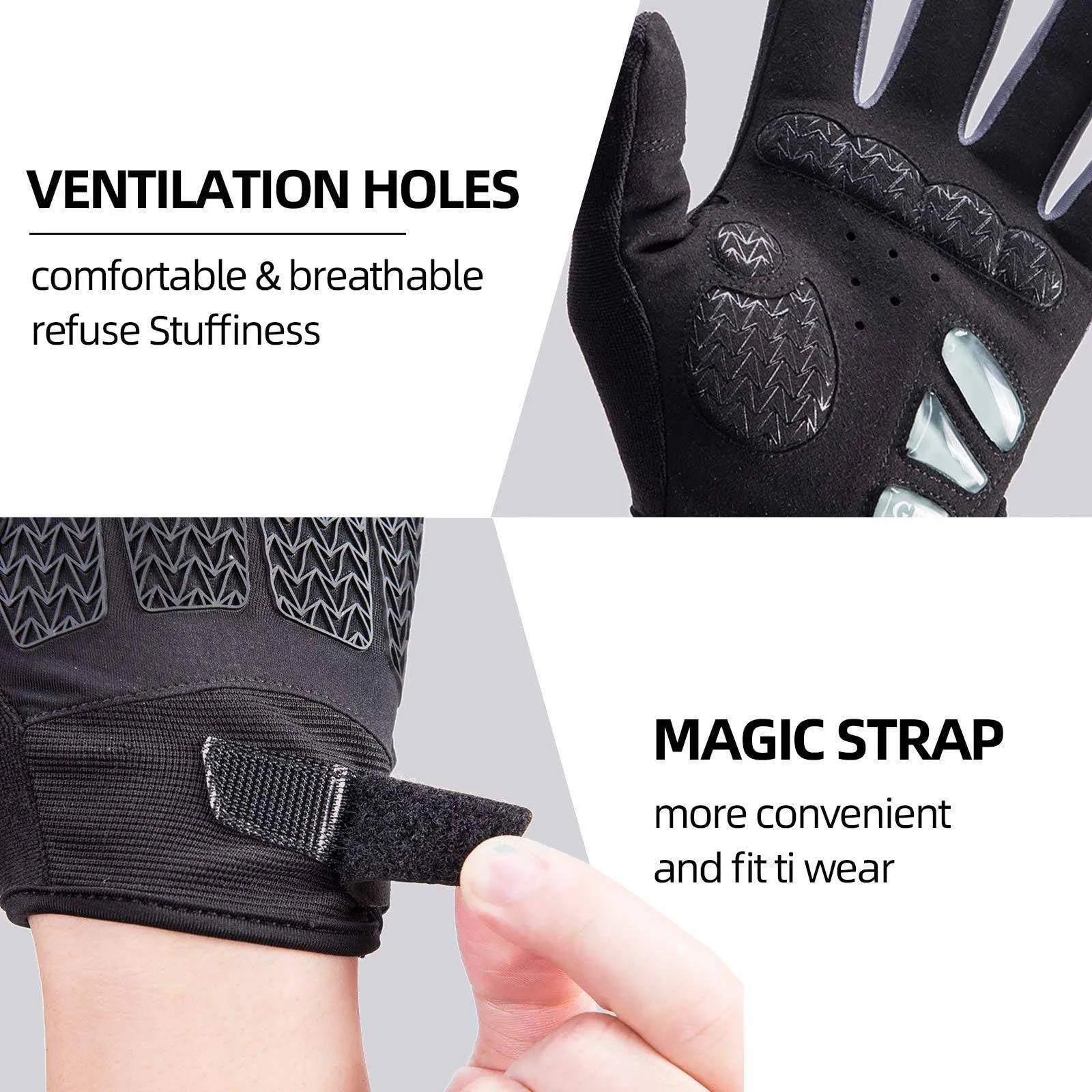 ROCKBROS Winter Cycling Windproof Anti-Slip Thermal Bike Gloves for Cycling,Biking,Running