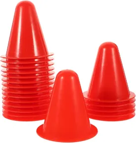 Roller Skating Pile 30pcs Mini Cones Outdoor Training Markers Skating Obstacle Blocks Orange