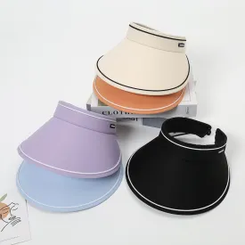 Sidiou Group Summer Fashionable Adjustable Sun Hat Women Wide Brim UV Protection Caps Casual Travel Beach Empty Top Hat