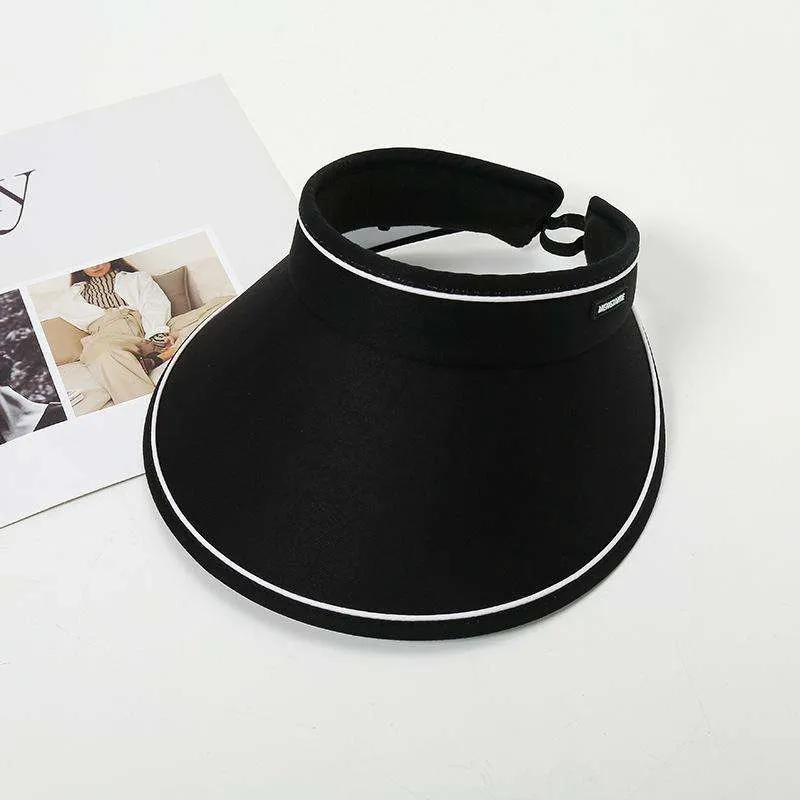 Sidiou Group Summer Fashionable Adjustable Sun Hat Women Wide Brim UV Protection Caps Casual Travel Beach Empty Top Hat