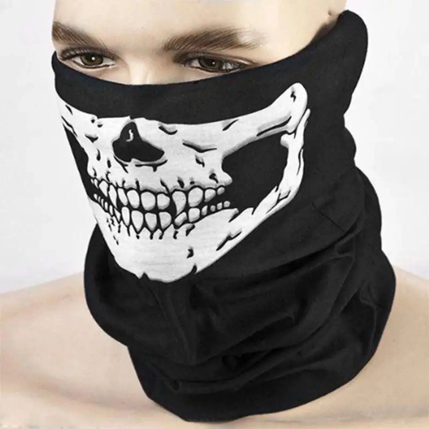 Skull Pattern Face Mask Windproof Scarf Breathable Bandana And Balaclava