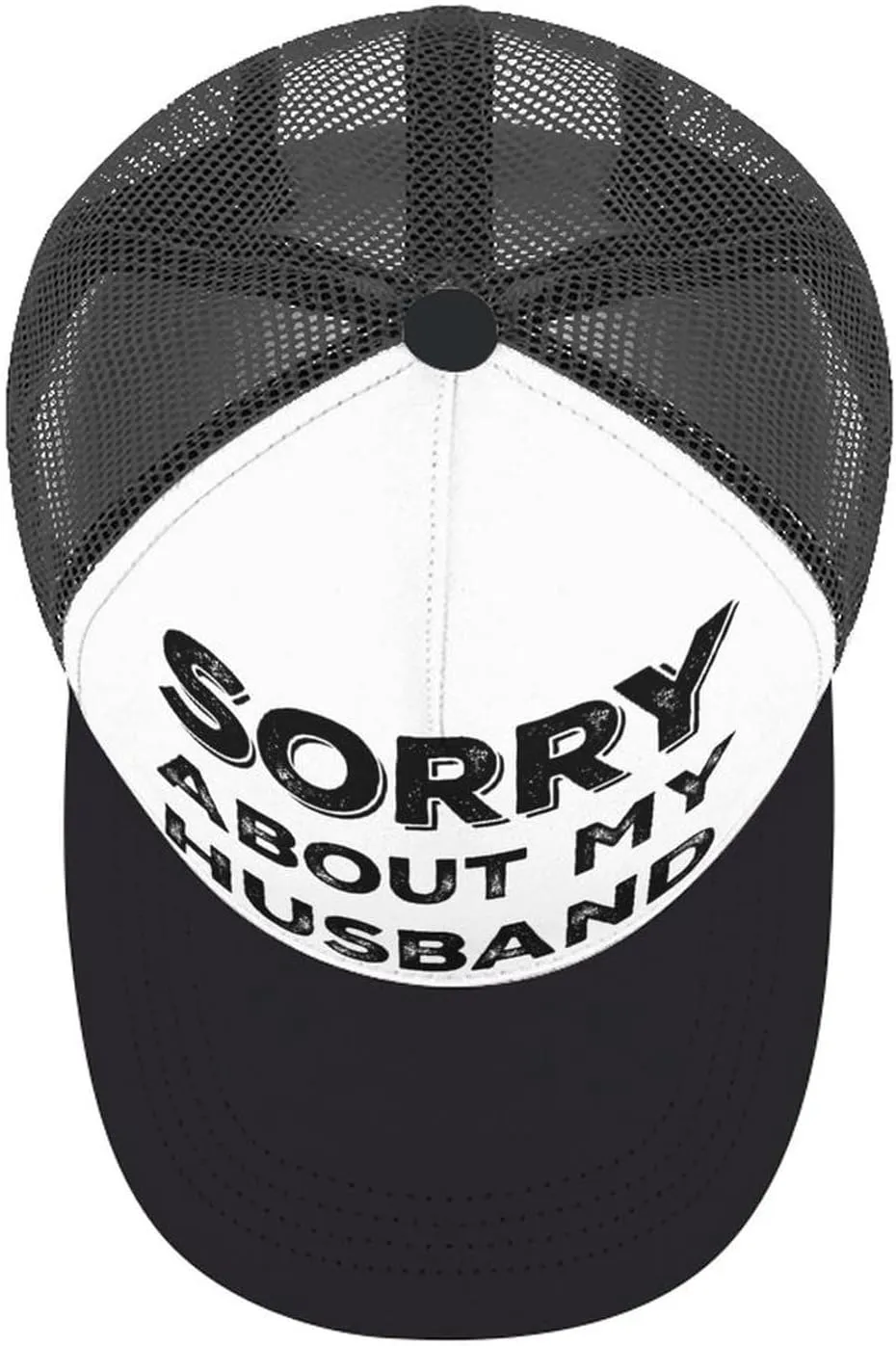 Sorry About My Husband Trucker Hat Women Funny Mesh Cap for Summer