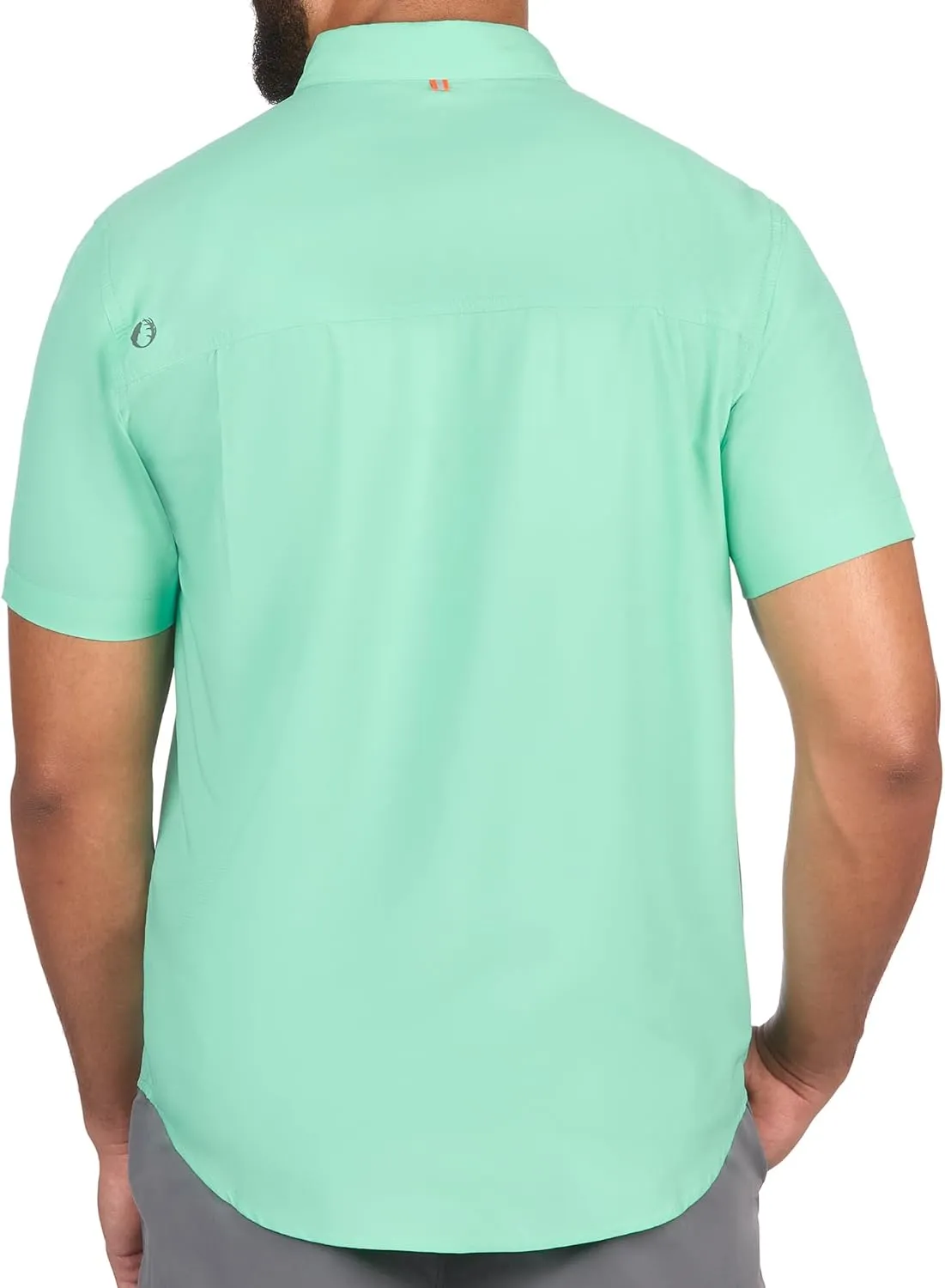 The American Outdoorsman Men's Featherweight Short Sleeve Button Down Fishing Shirt - Outdoor Sun Protection Moisture-Wicking