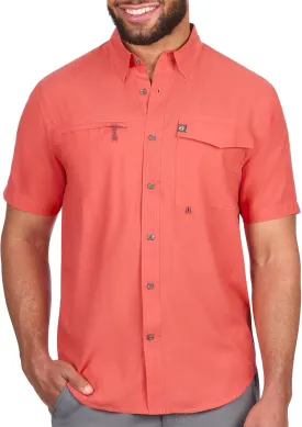 The American Outdoorsman Men's Featherweight Short Sleeve Button Down Fishing Shirt - Outdoor Sun Protection Moisture-Wicking