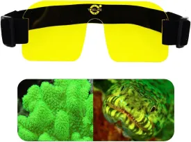 TONELIFE Fluoro Diving Flashlight Kit Yellow Fluorescence Filter Underwater Fluoro Mask Diving Filter Nightsea Mask Filter Yellow Barrier Filter for Underwater Dive Video Photography