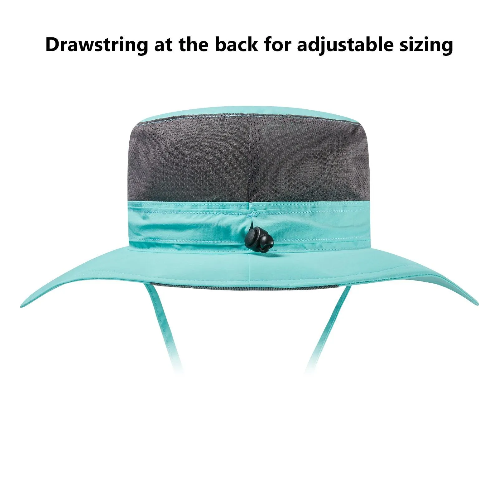 Unisex UPF 50  Wide Brim Bucket Hat with Detachable Neck Flap FH02