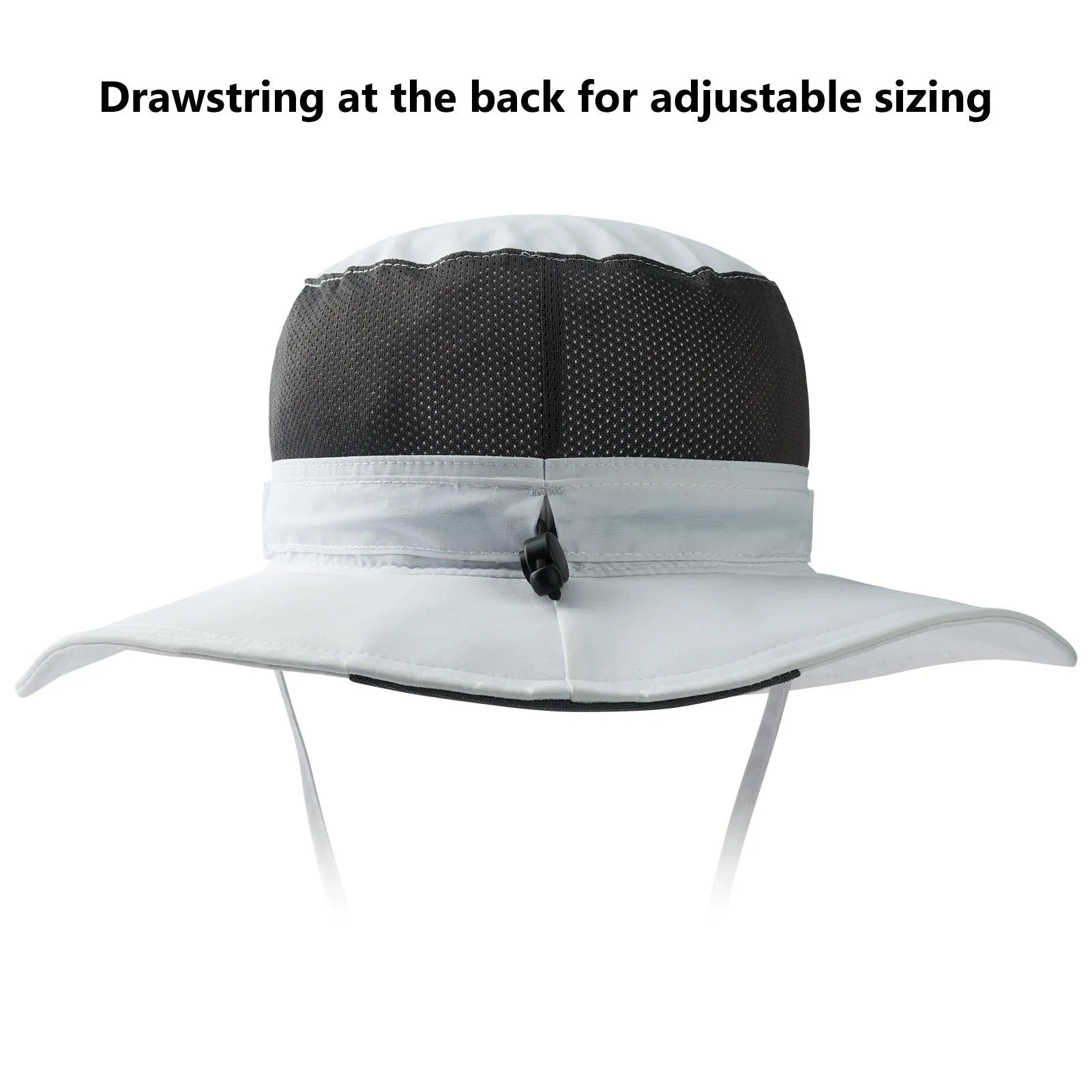 Unisex UPF 50  Wide Brim Bucket Hat with Detachable Neck Flap FH02