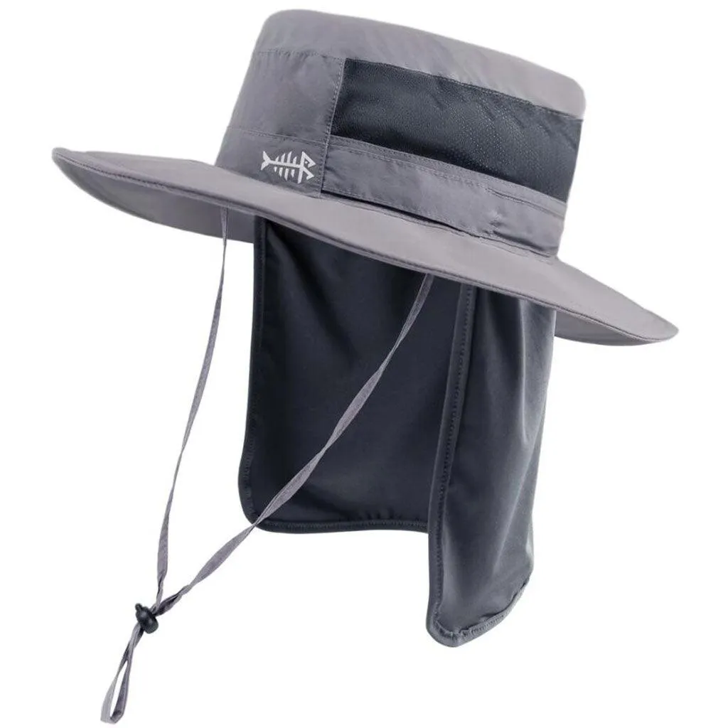 Unisex UPF 50  Wide Brim Bucket Hat with Detachable Neck Flap FH02