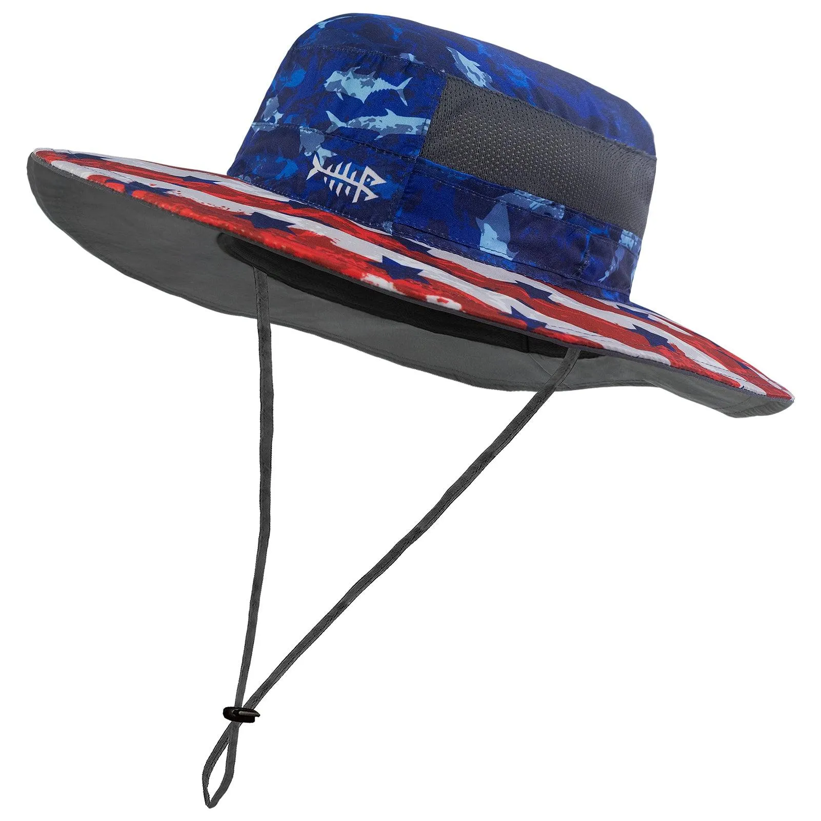 Unisex UPF 50  Wide Brim Bucket Hat with Detachable Neck Flap FH02
