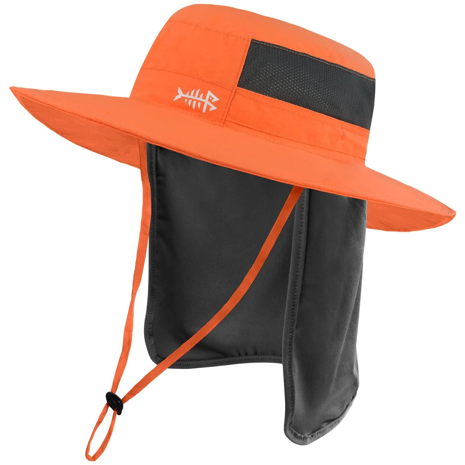 Unisex UPF 50  Wide Brim Bucket Hat with Detachable Neck Flap FH02