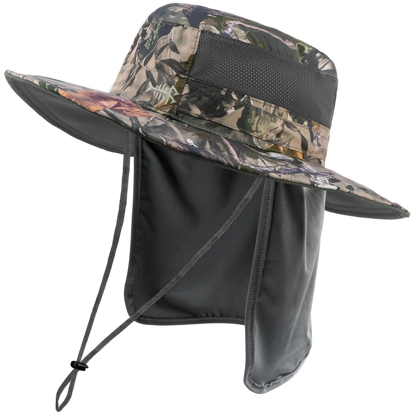 Unisex UPF 50  Wide Brim Bucket Hat with Detachable Neck Flap FH02