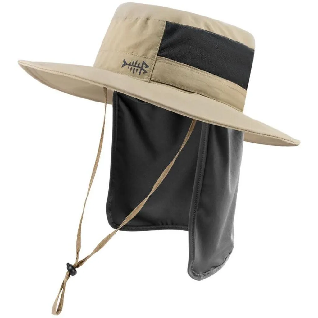 Unisex UPF 50  Wide Brim Bucket Hat with Detachable Neck Flap FH02