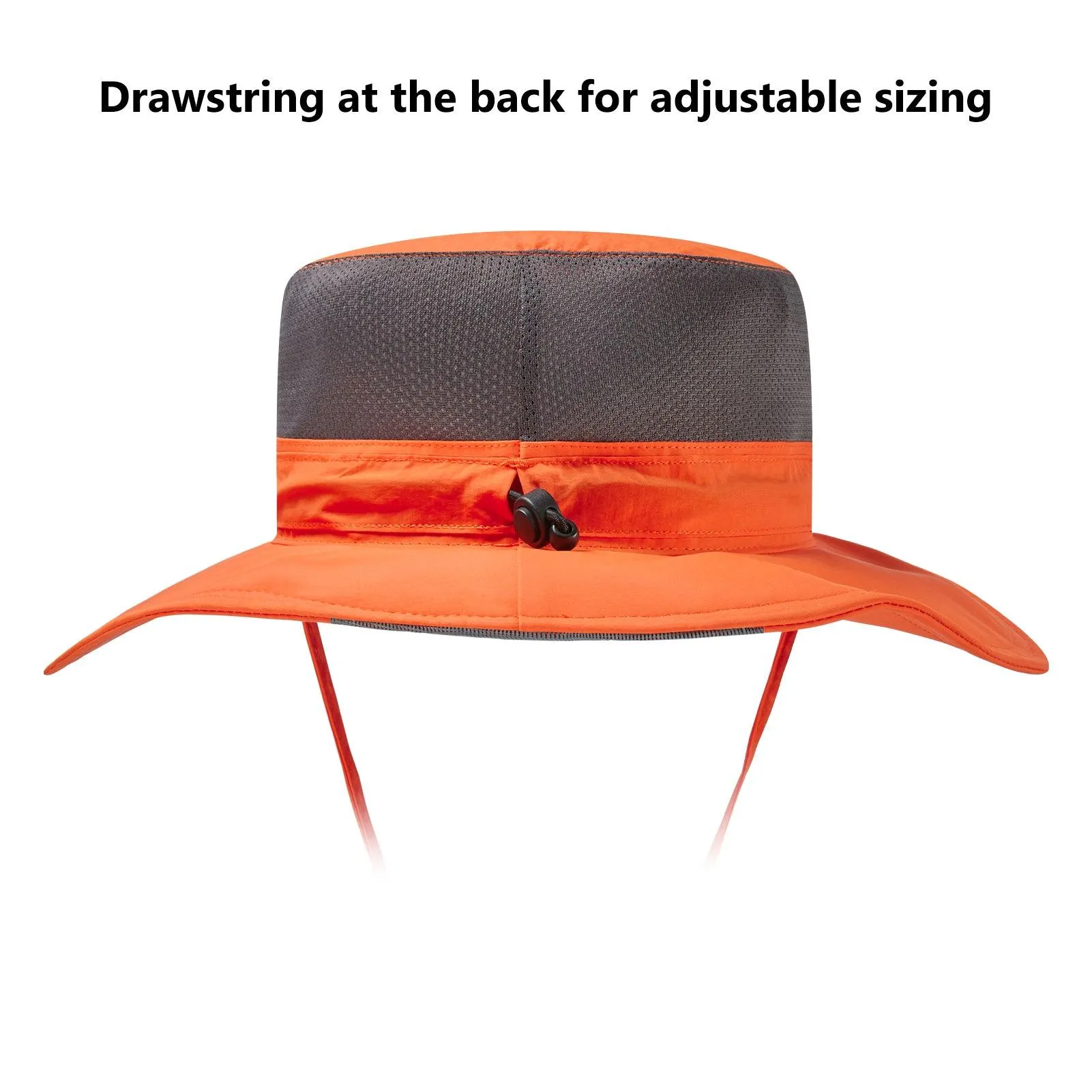 Unisex UPF 50  Wide Brim Bucket Hat with Detachable Neck Flap FH02
