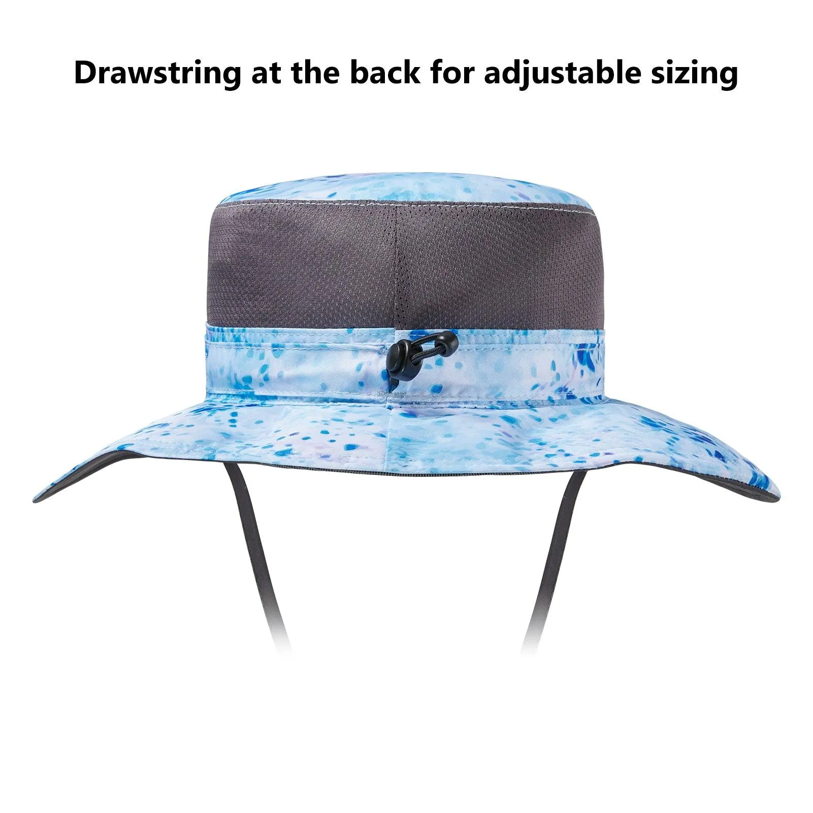 Unisex UPF 50  Wide Brim Bucket Hat with Detachable Neck Flap FH02