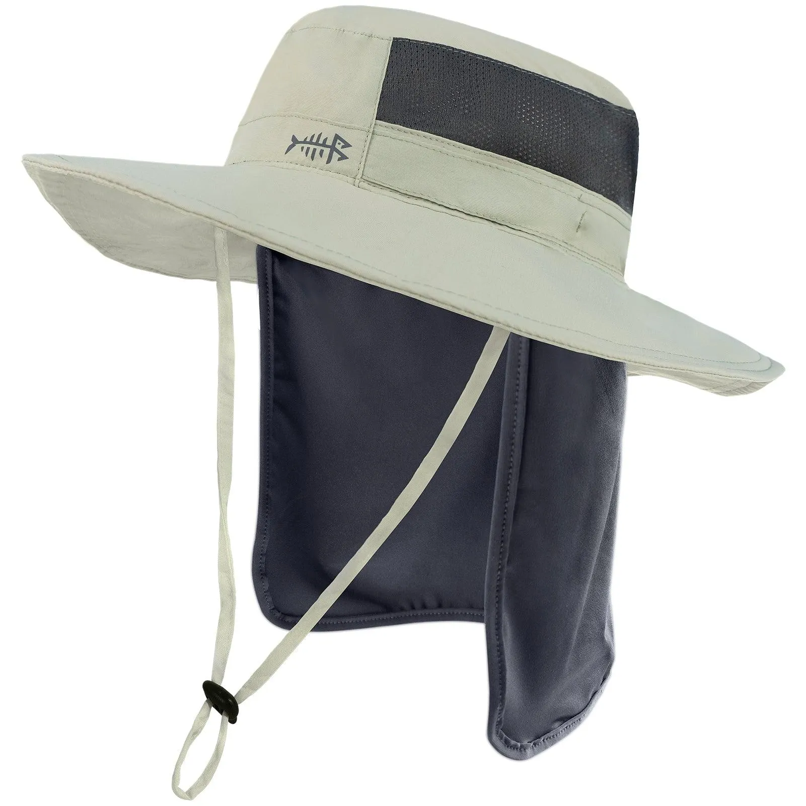 Unisex UPF 50  Wide Brim Bucket Hat with Detachable Neck Flap FH02
