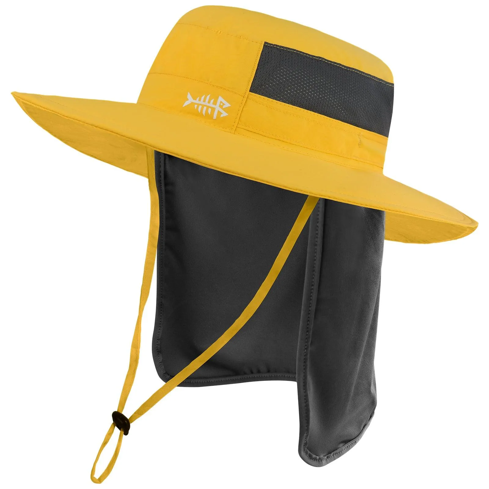 Unisex UPF 50  Wide Brim Bucket Hat with Detachable Neck Flap FH02