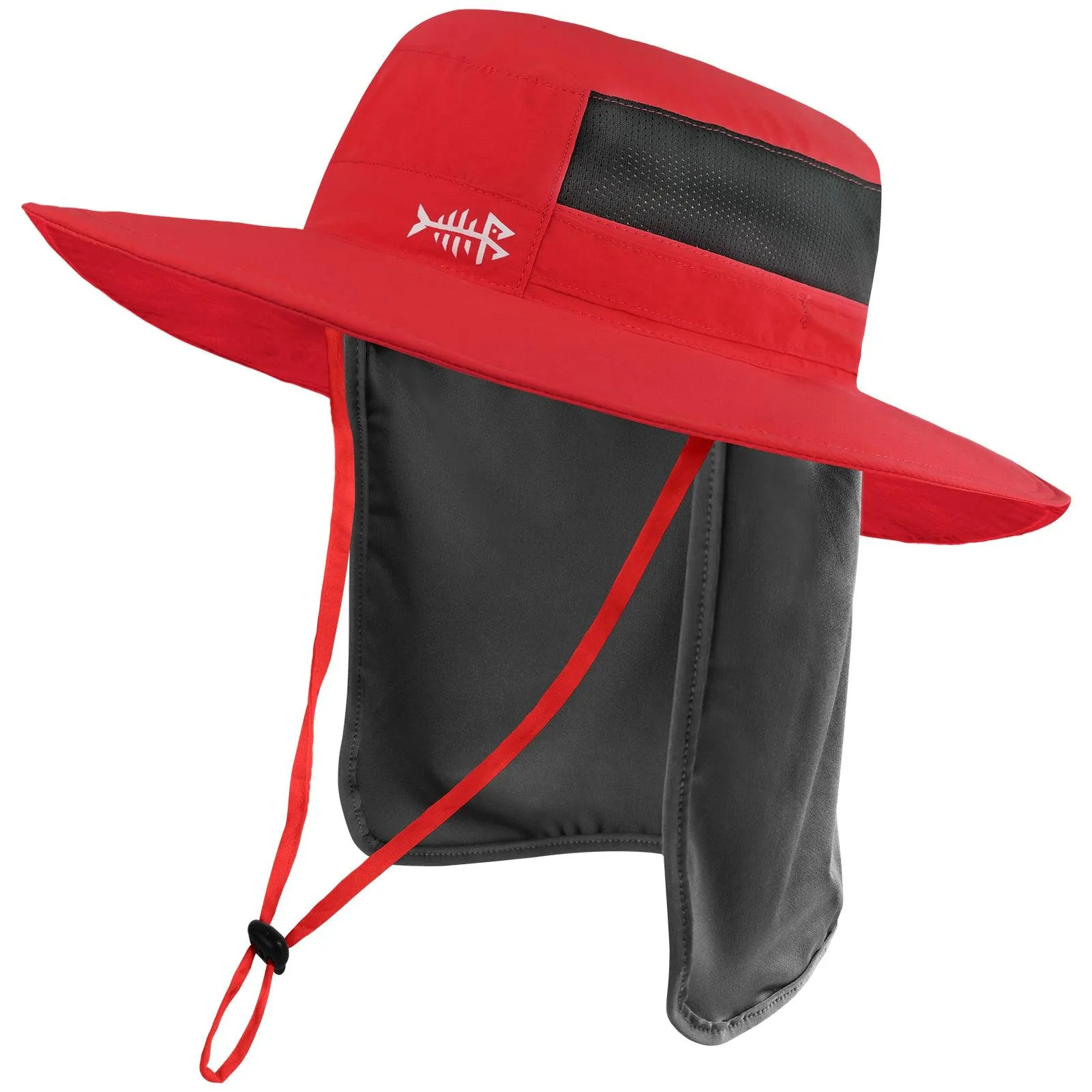 Unisex UPF 50  Wide Brim Bucket Hat with Detachable Neck Flap FH02
