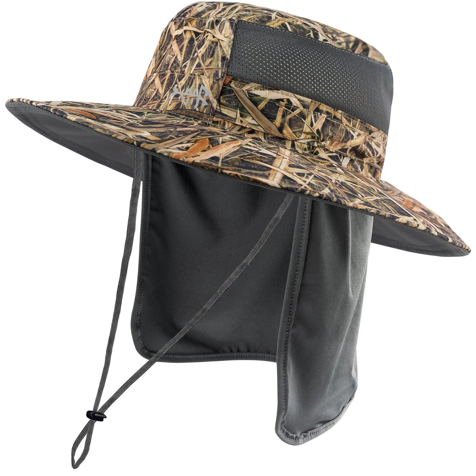 Unisex UPF 50  Wide Brim Bucket Hat with Detachable Neck Flap FH02
