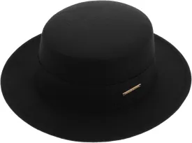 Versatile Country Hat Short Brim Woolen Fedora for Men Women's Fashion Black