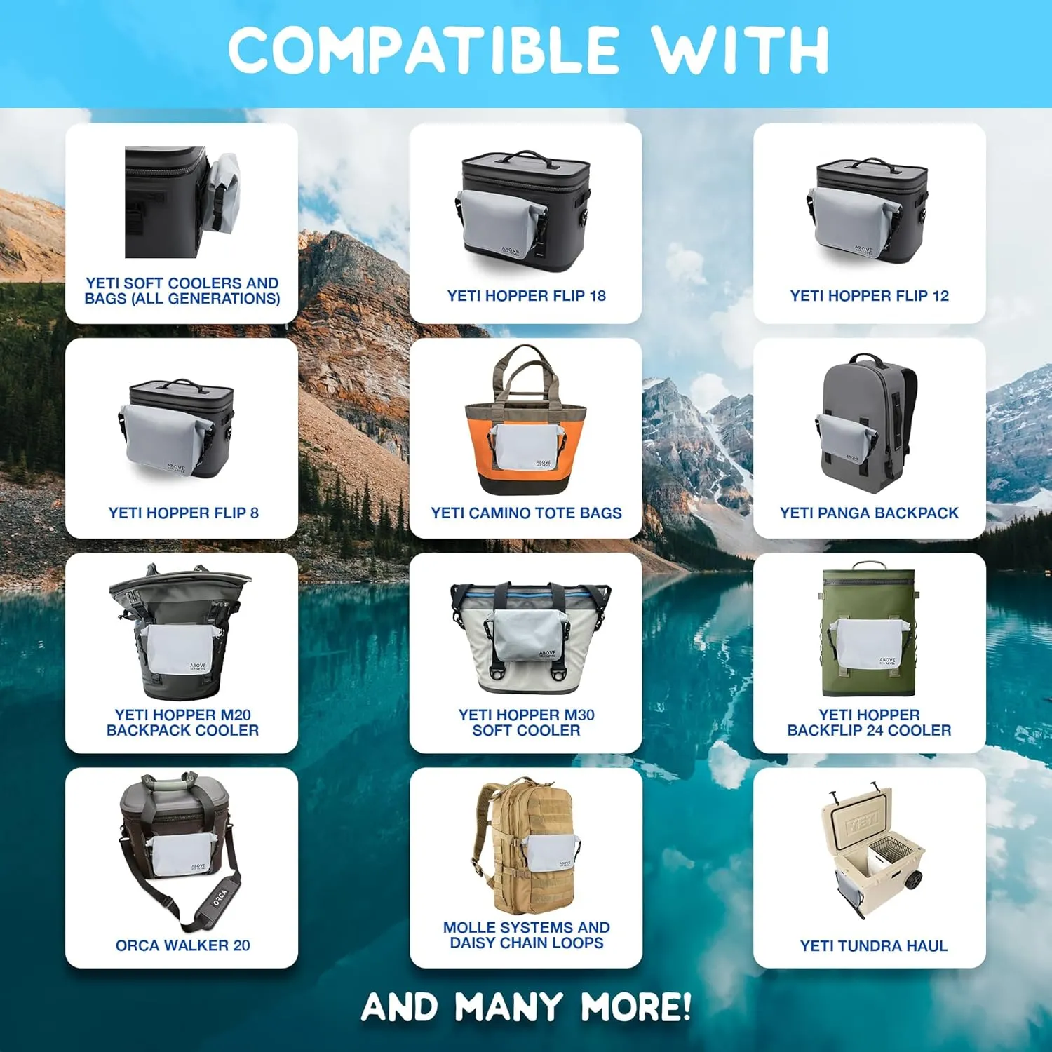 Waterproof MOLLE Dry Bag for YETI Coolers and Tactical Bags - Compatible with Soft Coolers, Backpacks, Totes Small Pouch Hopper Accessories Cooler