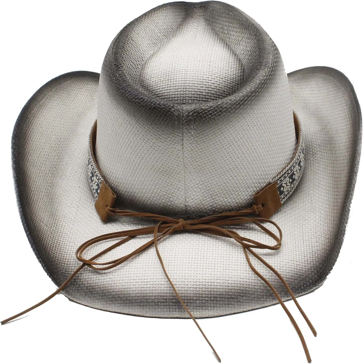Western Straw Cowboy Hat for Women Men Wide Brim Summer Sun Hat Classic Cowgirl Hat with Belt Buckle for Travel