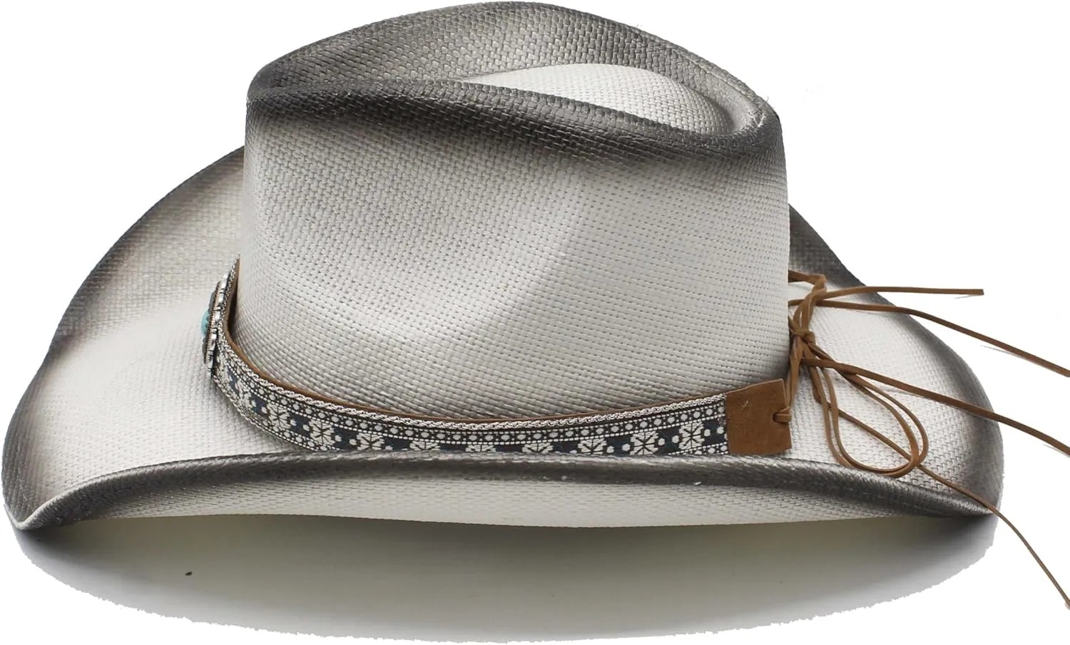 Western Straw Cowboy Hat for Women Men Wide Brim Summer Sun Hat Classic Cowgirl Hat with Belt Buckle for Travel