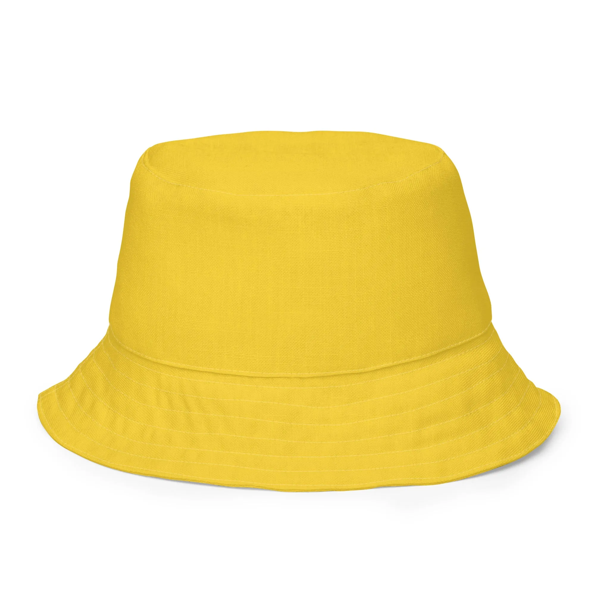 Whirlpool Green and Warm Yellow Reversible bucket hat, Unisex Summer Hat, Nautical Hat