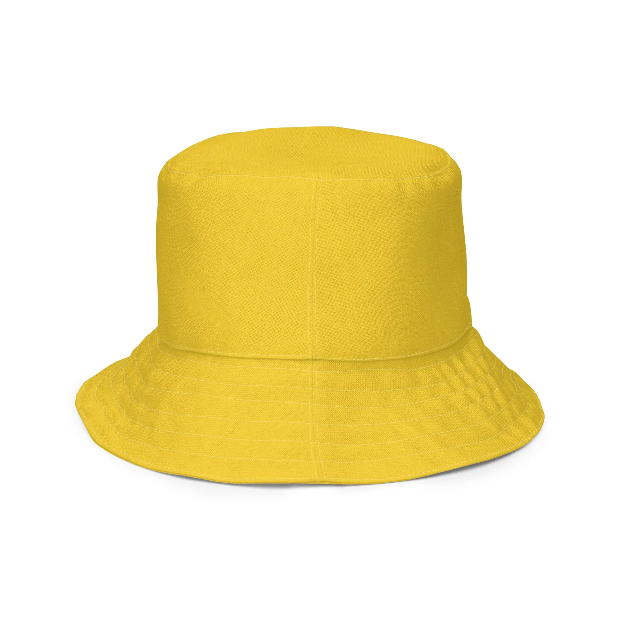 Whirlpool Green and Warm Yellow Reversible bucket hat, Unisex Summer Hat, Nautical Hat