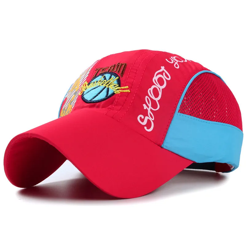 Wholesale Children's Polyester Embroidered Quick Drying Baseball Caps