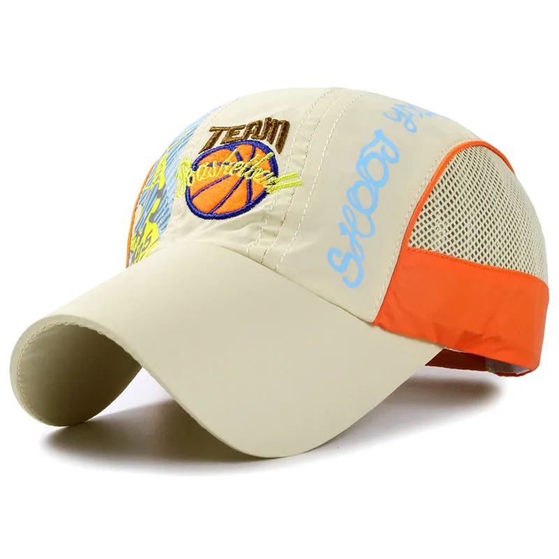 Wholesale Children's Polyester Embroidered Quick Drying Baseball Caps