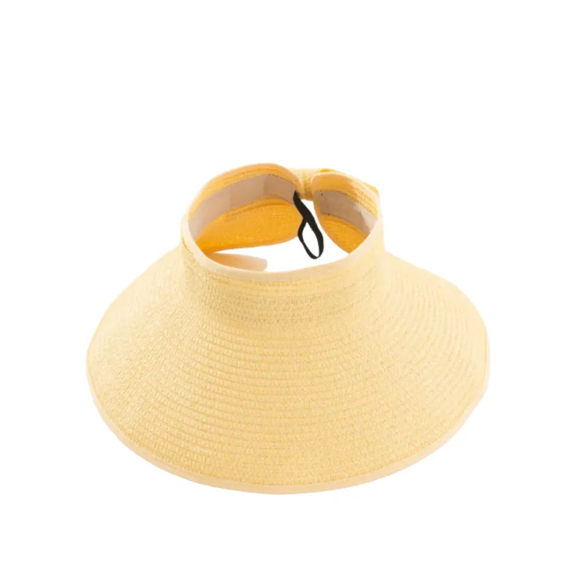 Wide brim ponytail summer beach hat