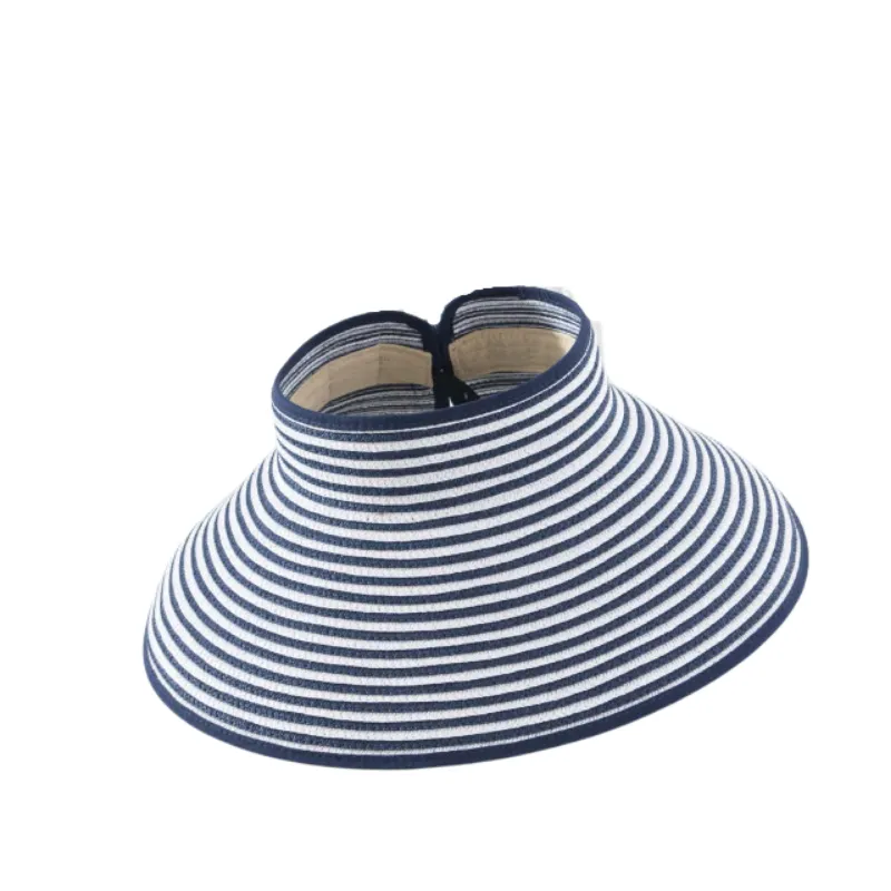 Wide brim ponytail summer beach hat