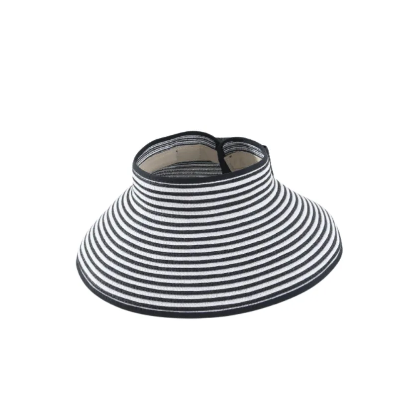 Wide brim ponytail summer beach hat